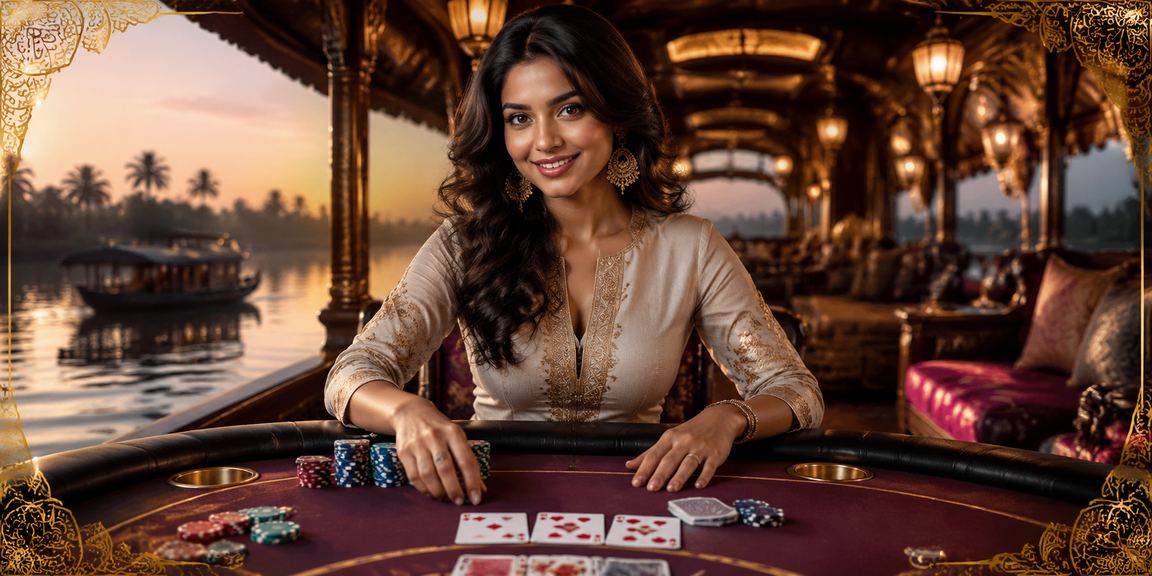 Sports bettor using mobile app at Kerala backwaters