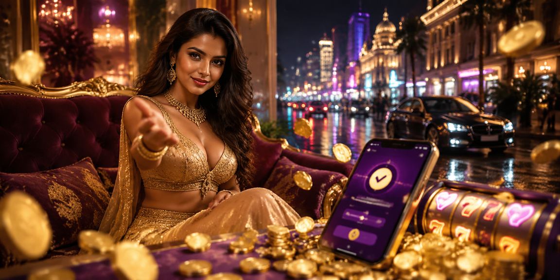 Indian player enjoying slot games themed around Bollywood in Mumbai